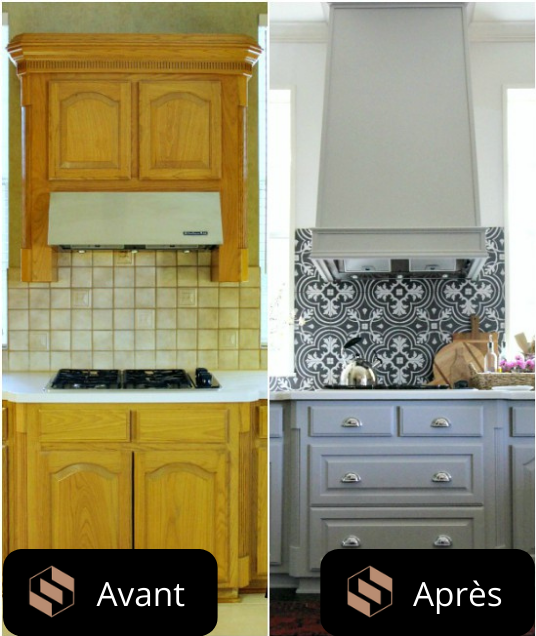 Installation d’armoires de cuisine - exemple 3